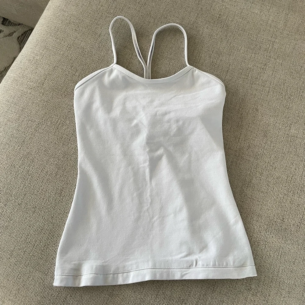 Lululemon Power Y Tank size 6 in White - Picture 3 of 3